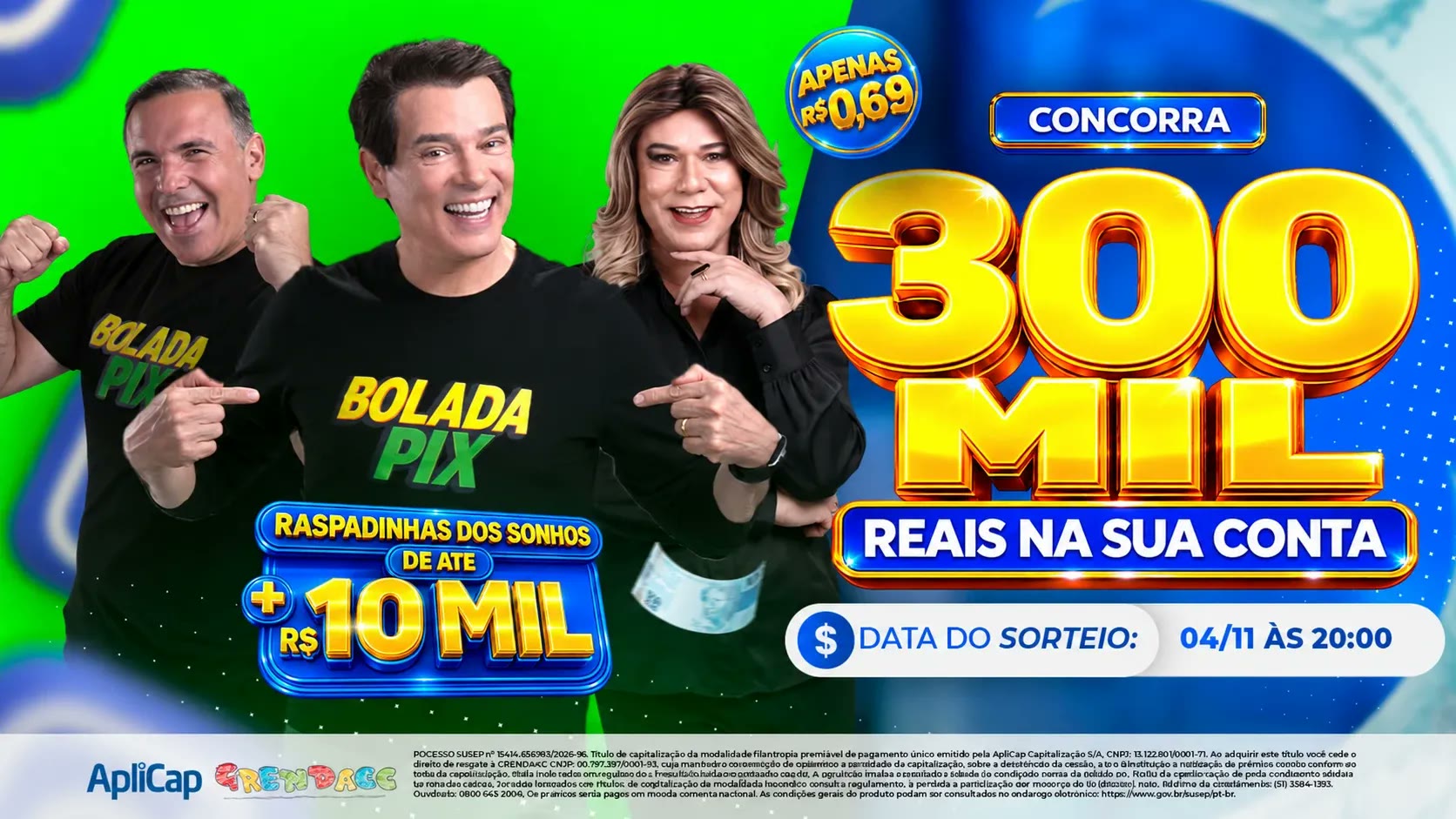 Concorra a 300 mil reais no Pix